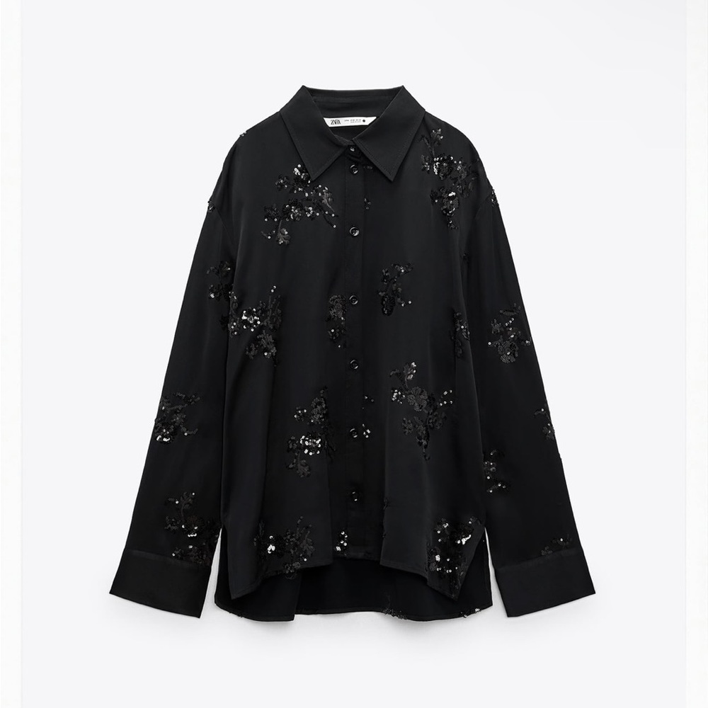 Zara Embroidered Sequin Shirt 2731/279